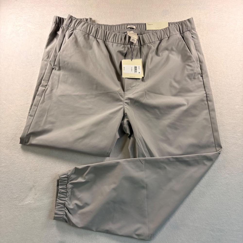 Calvin Klein Mens Classic Fit Performance Jogger Pants Gray XL NWT 4LB615G020